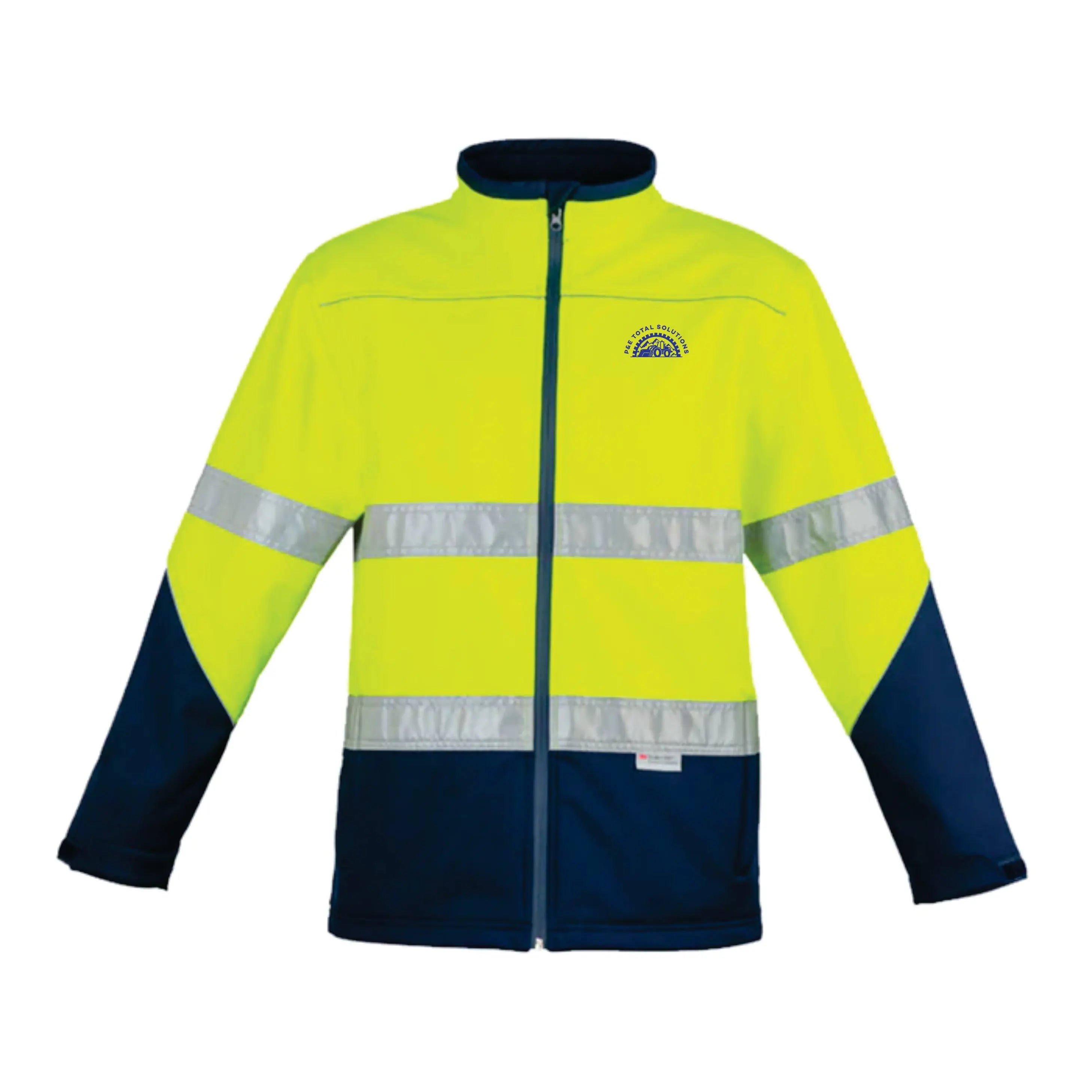 P&E Total Solutions Uniforms Unisex Hi Vis Soft Shell Jacket PETJ353 Syzmik